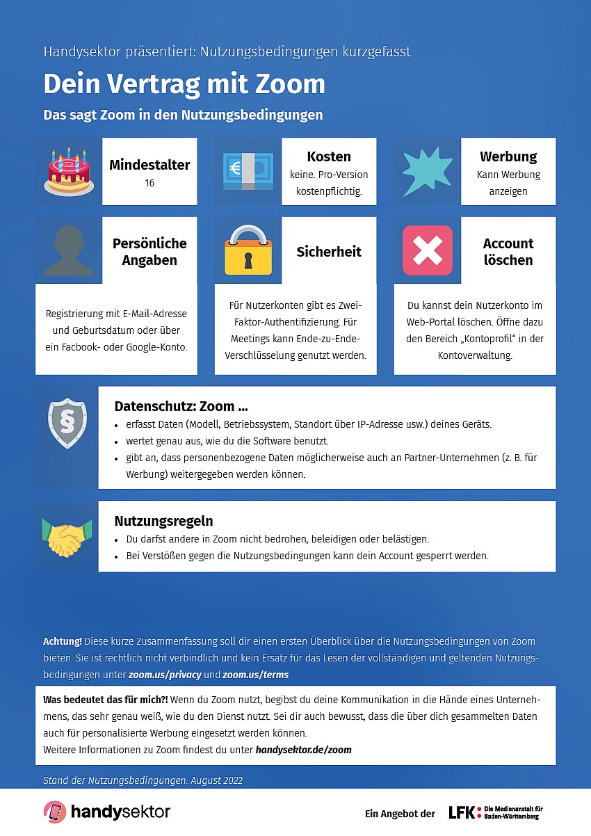 Nutzungsbedingungen Zoom