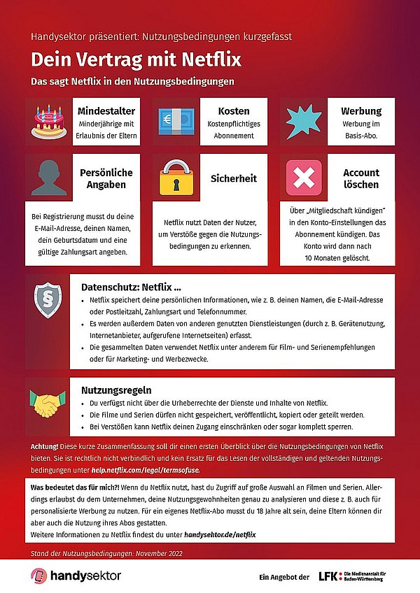 Nutzungsbedingungen Netflix